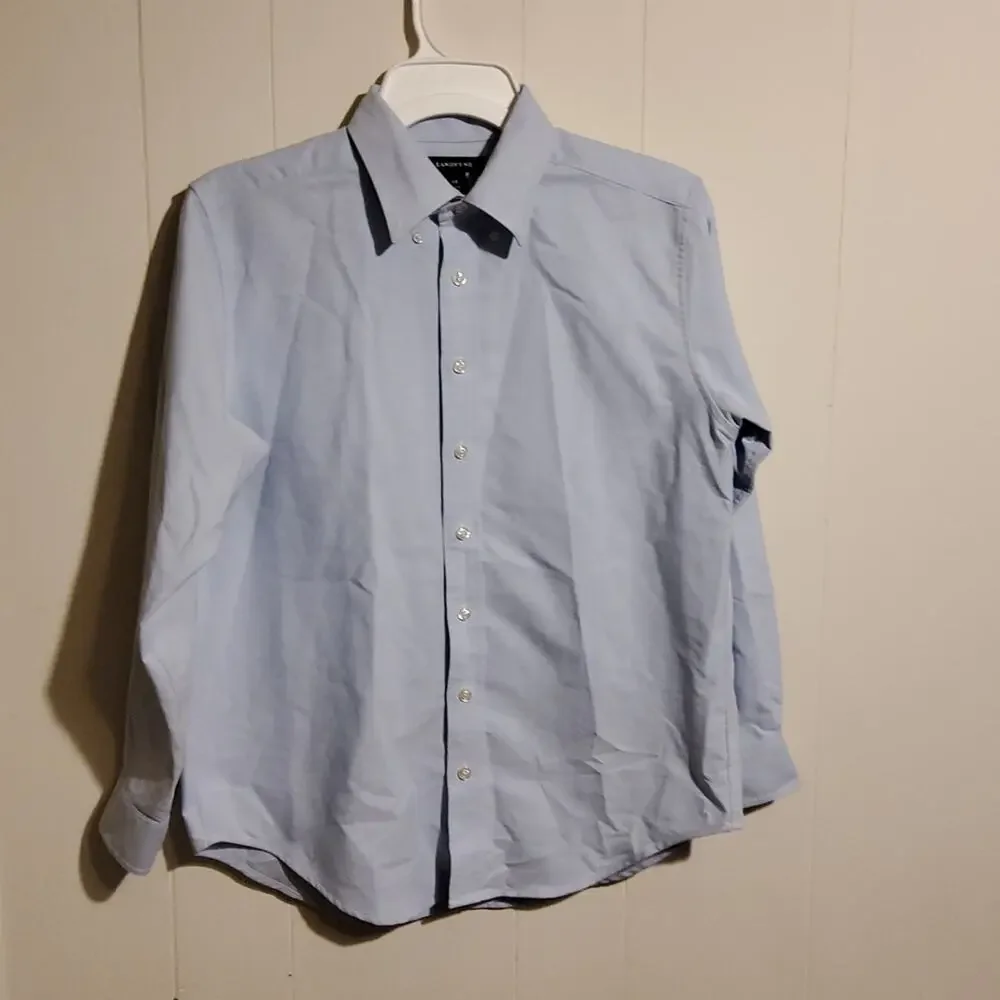 Lands End boys Muslin button down 14